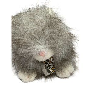 Great American Fun Plush Stuffed Animal Toy Gray Fluffy Soft Cat Kitten Kitty